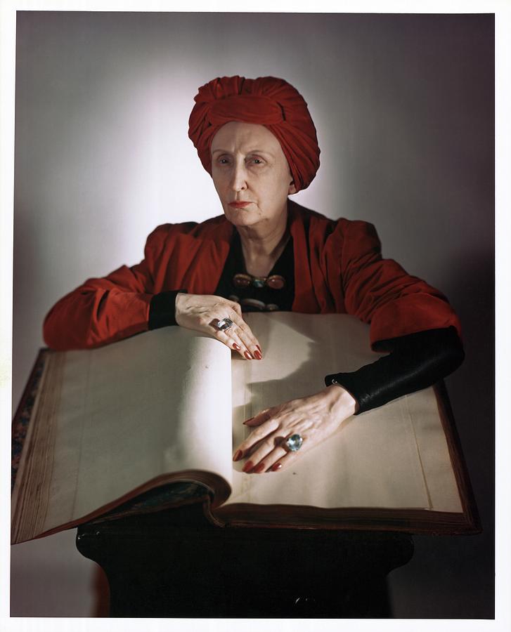 Edith Sitwell Holding A Book #2 Photograph by Horst P. Horst