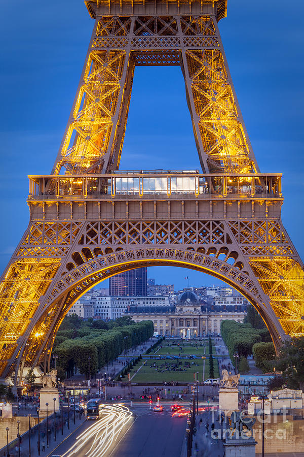 Eiffel tower at Twilight #1 Photograph by Brian Jannsen