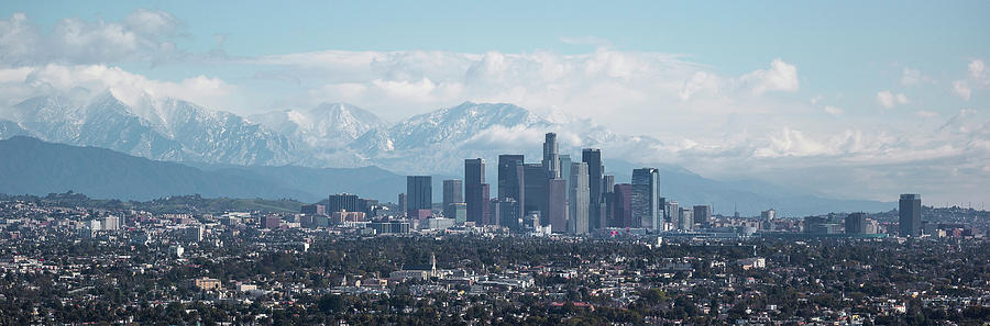 Elevated View Of Downtown Los Angeles Photograph by Panoramic Images ...