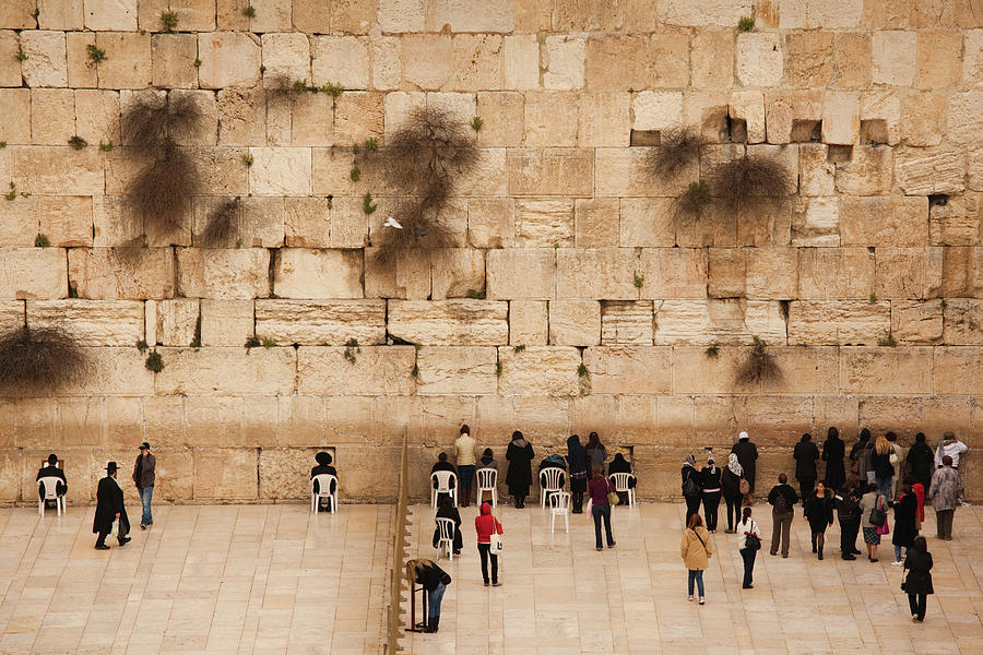 Elevated View Of The Western Wall Plaza #2 Photograph by Panoramic Images