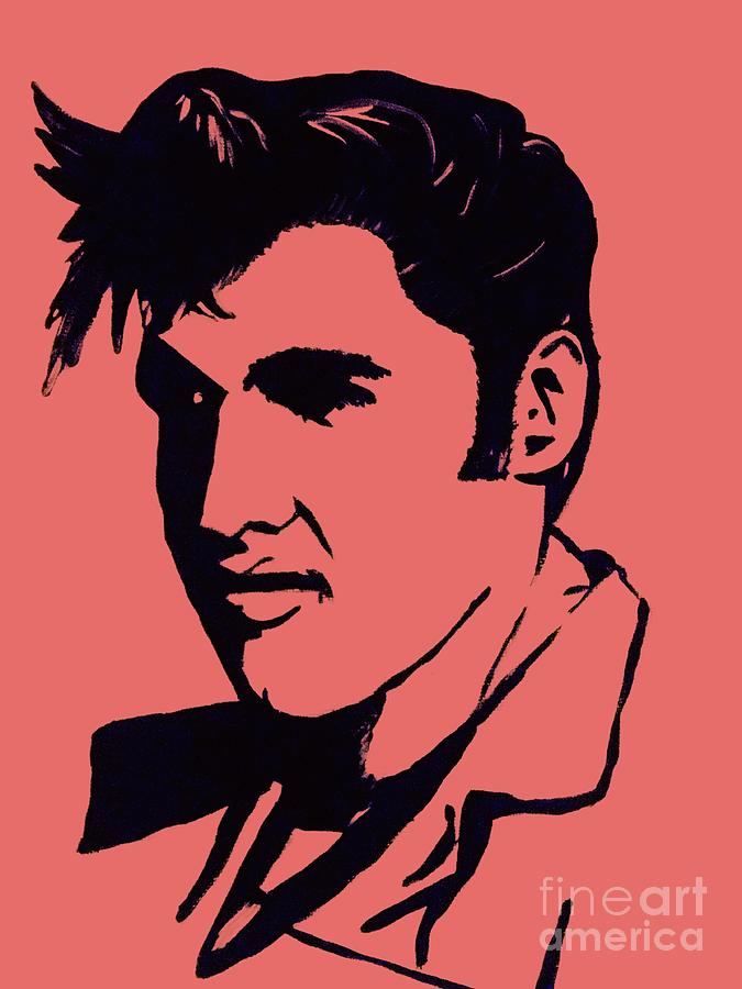 Elvis the king #1 Painting by Saundra Myles