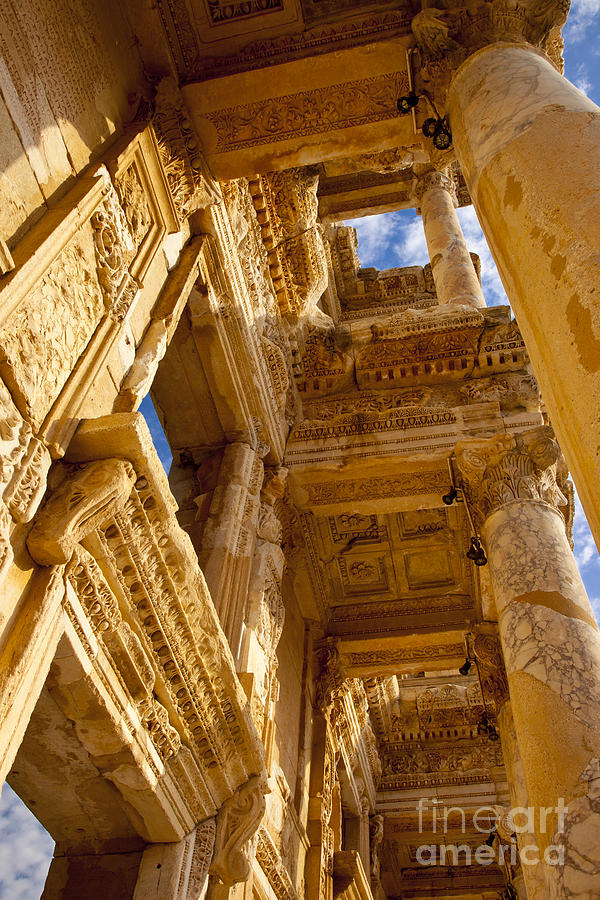 Ephesus Turkey - Library Ruins Photograph by Brian Jannsen