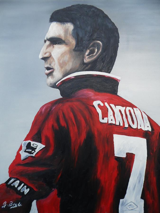 Eric Cantona Black and White T-Shirt by New Inspiration - Pixels