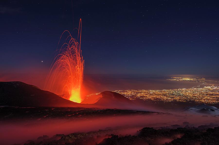 Eruption Of Mount Etna Photograph by Martin Rietze/science Photo