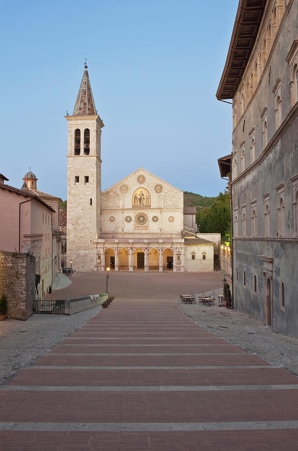 Architecture Photograph - Europe, Italy, Umbria, Spoleto, Duomo #2 by Rob Tilley