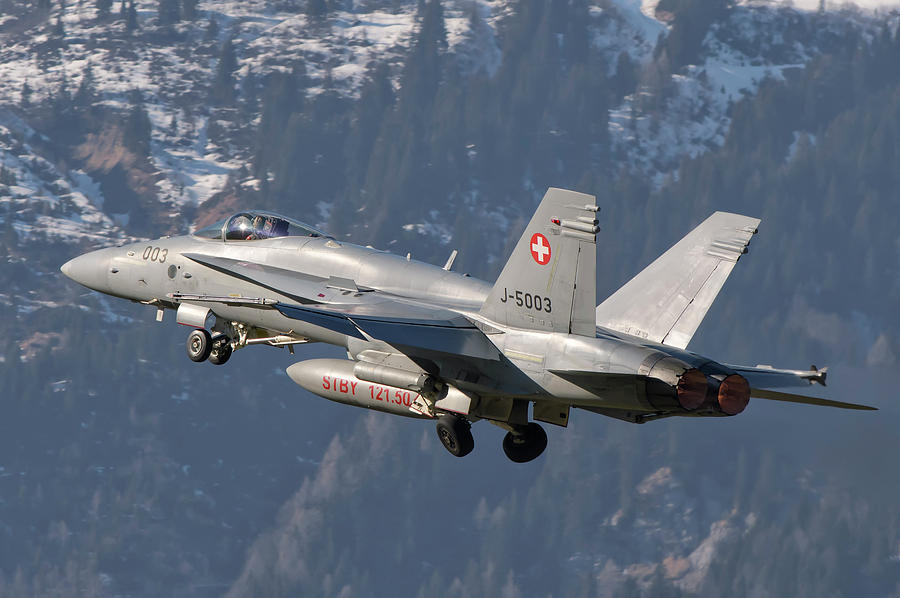 Fa-18 From The Swiss Air Force Taking #2 Photograph by Giovanni Colla