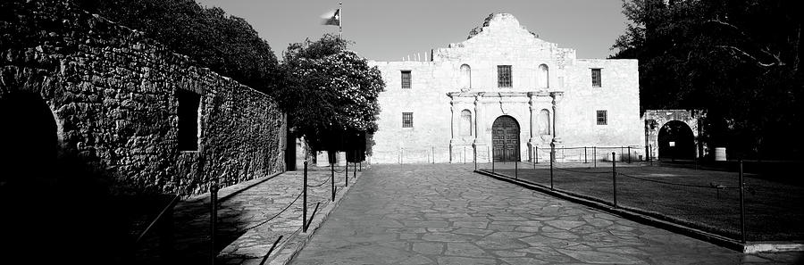 Black And White Photograph - Facade Of A Building, The Alamo, San #2 by Panoramic Images