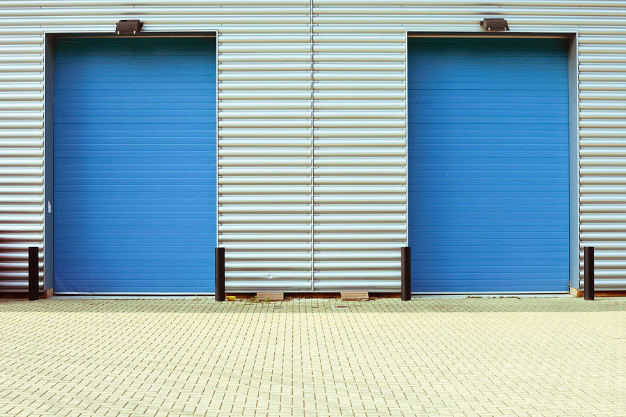 Back Photograph - Factory doors #2 by Tom Gowanlock
