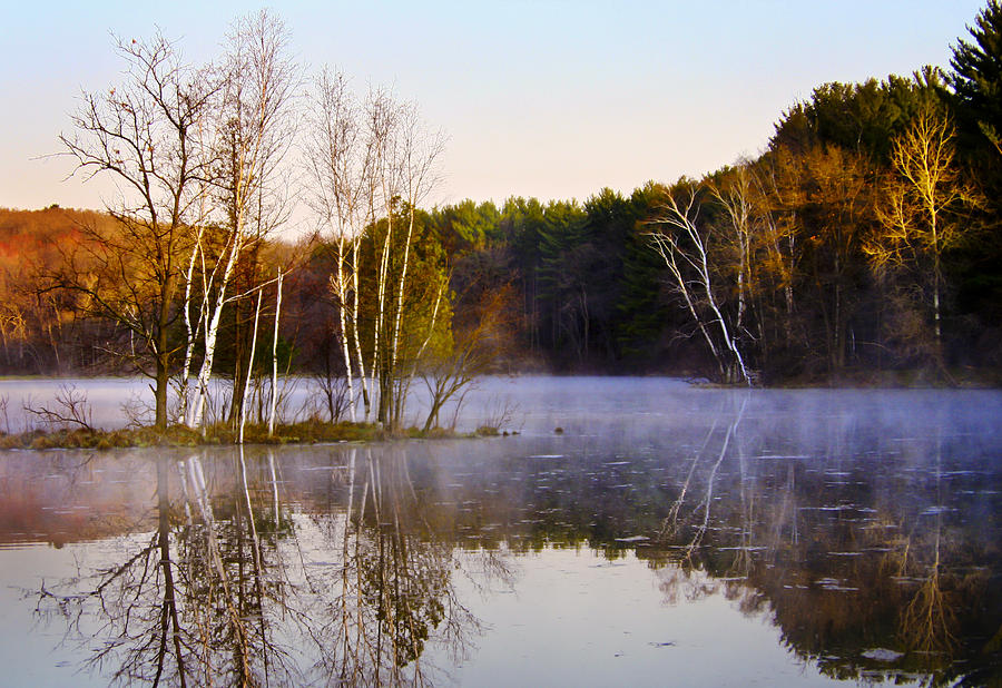 Fall at Allen Lake Photograph by Barbara Smith