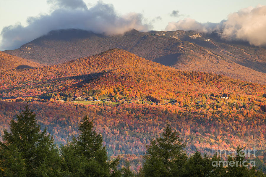 Fall foliage on Mt. Mansfield in Stowe Vermont USA #2 Photograph by Don Landwehrle