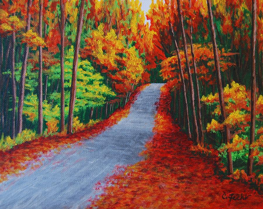 Fall in New Hampshire Painting by Cheryl Fecht
