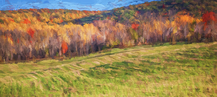 Farm Land Sussex County Western New Jersey Painted   #2 Photograph by Rich Franco