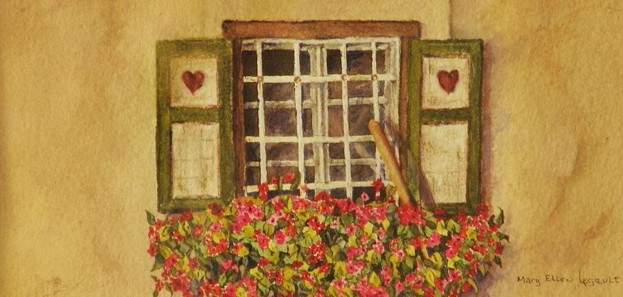 Rural Painting - Farm Window by Mary Ellen Mueller Legault Rural Painting - Farm Window by Mary Ellen Mueller Legault