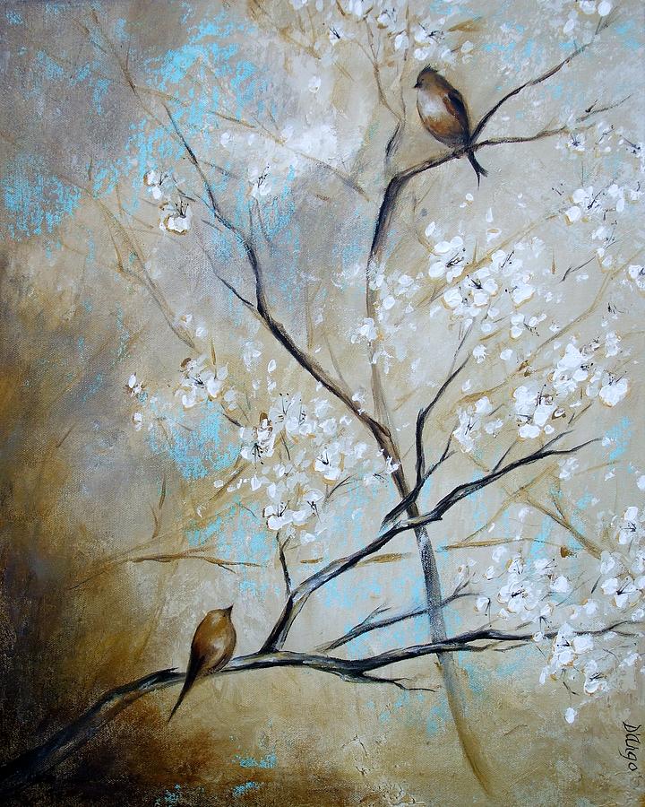 2 Fat Little Birds Painting by Dina Dargo