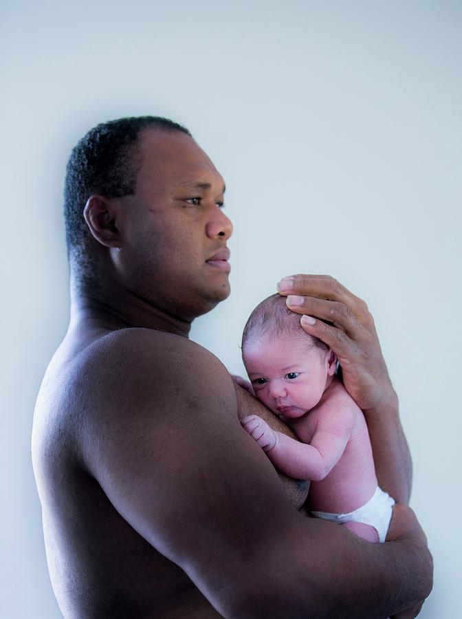 Father And Baby Son #2 Photograph by Samuel Ashfield