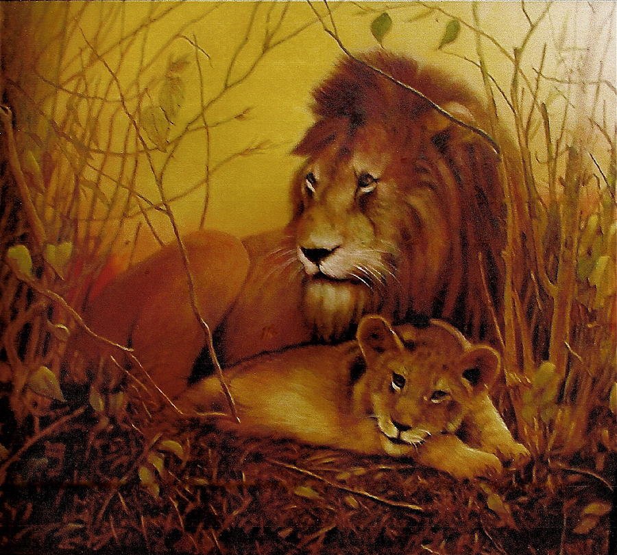 Father and Son #2 Painting by Richard Hinger