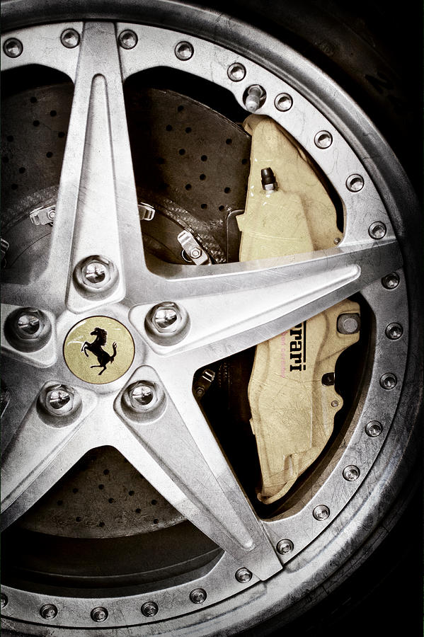 Ferrari Wheel Emblem #2 Photograph by Jill Reger