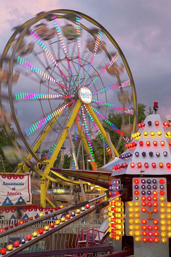 Summer Photograph - Ferris Wheel Fairground Ride #2 by Jim West