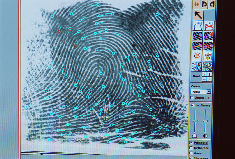 Fingerprint Analysis #2 By Philippe Psaila/science Photo Library