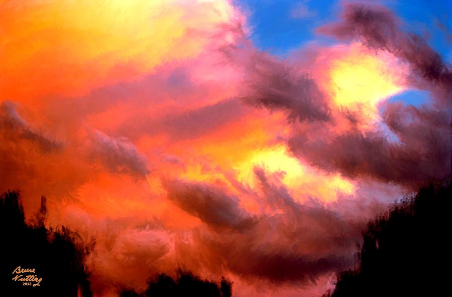 Fire in the Sky #2 Painting by Bruce Nutting