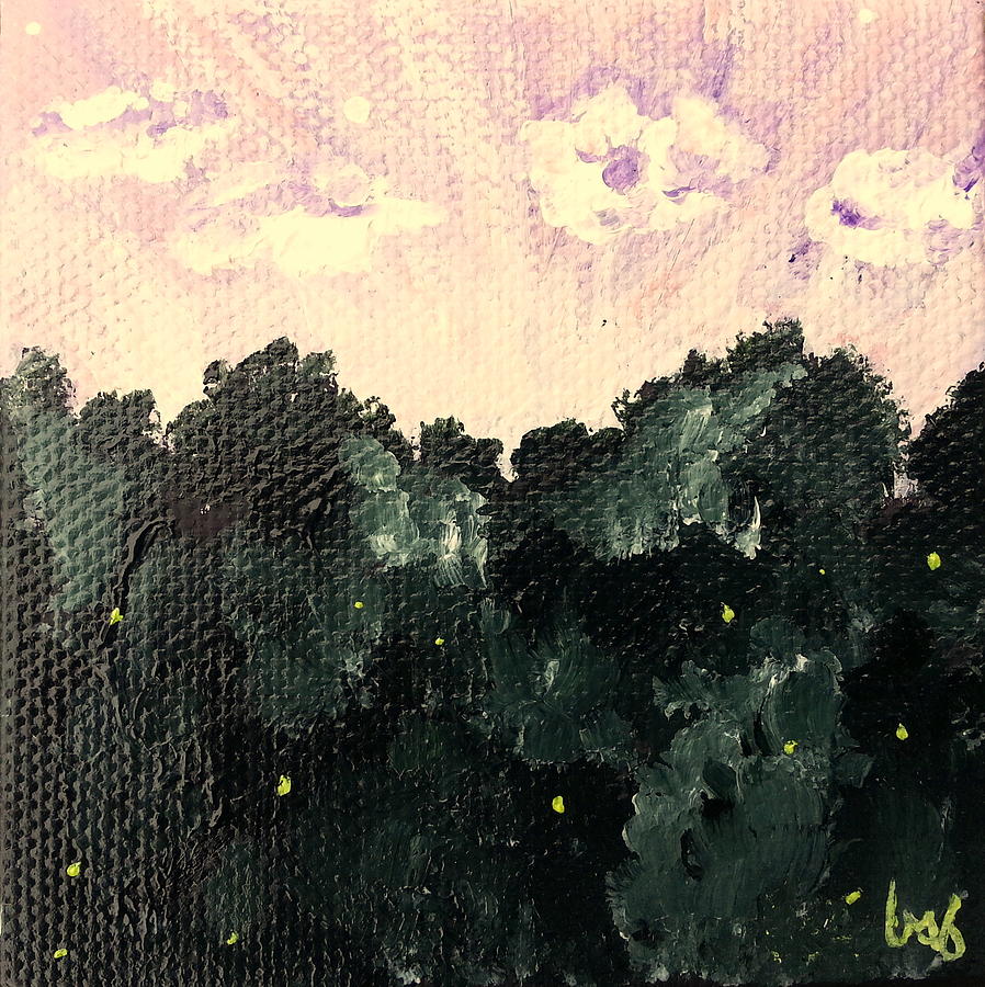 Fireflies at Twilight Painting by Brenda Stevens Fanning