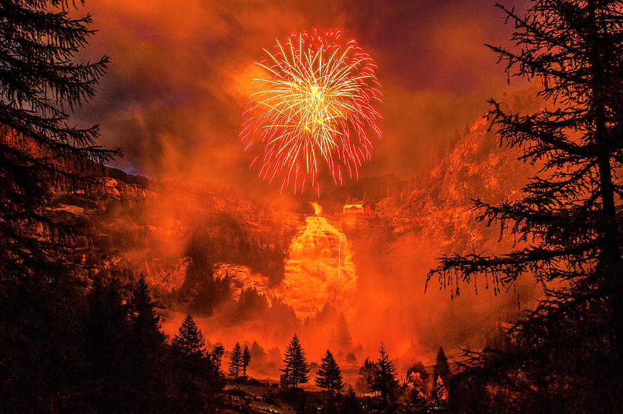 Fireworks Above Toce Falls, Formazza #2 Photograph by Paolo Sartori Fireworks Above Toce Falls, Formazza #2 Photograph by Paolo Sartori
