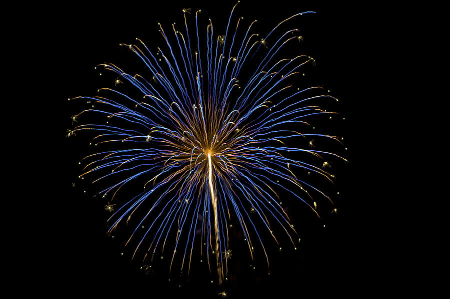Fourth Of July Photograph - Fireworks bursts colors and shapes #2 by SC Heffner