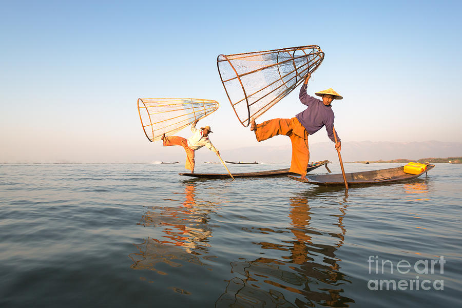 Fishermen - Inle lake - Myanmar #2 Photograph by Matteo Colombo