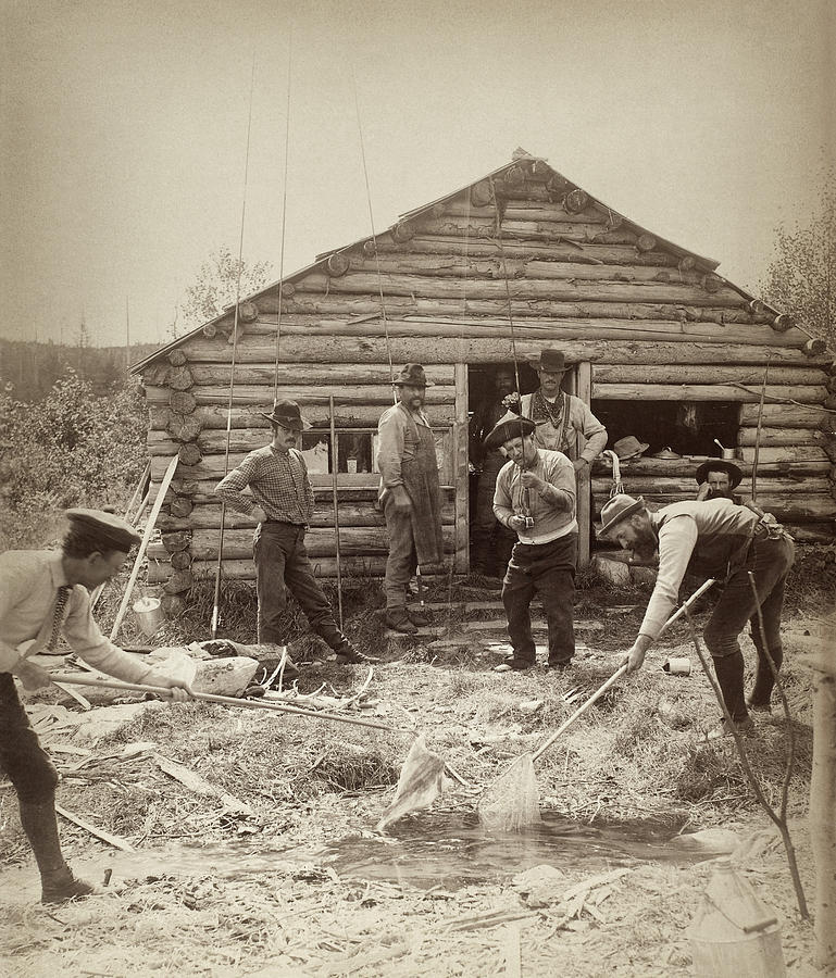 Fishing, 1886 #2 Photograph by Granger