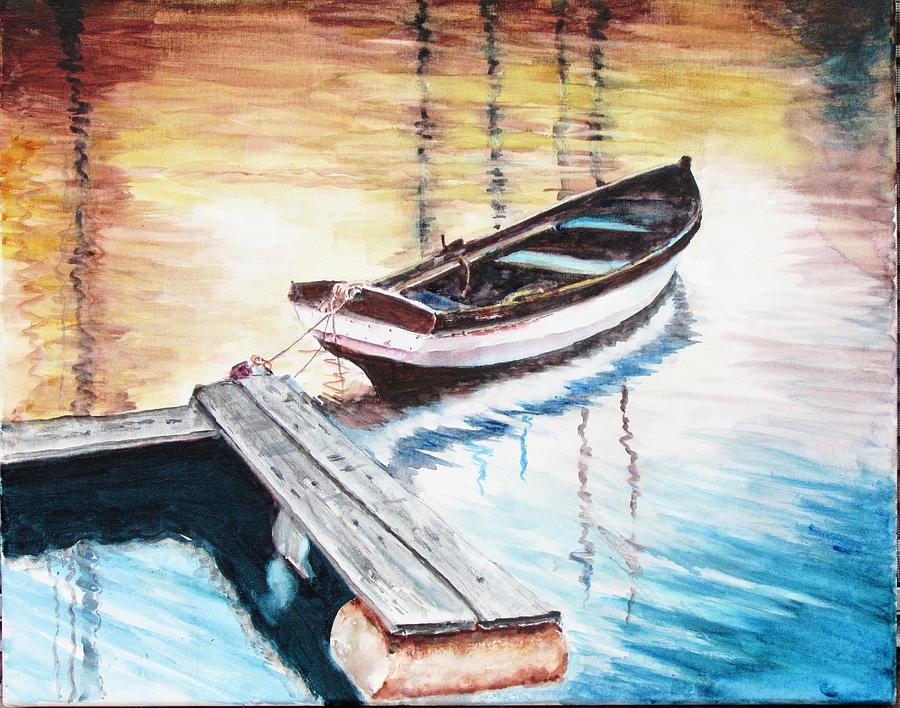 Floating Dock #2 Painting by Bobby Walters