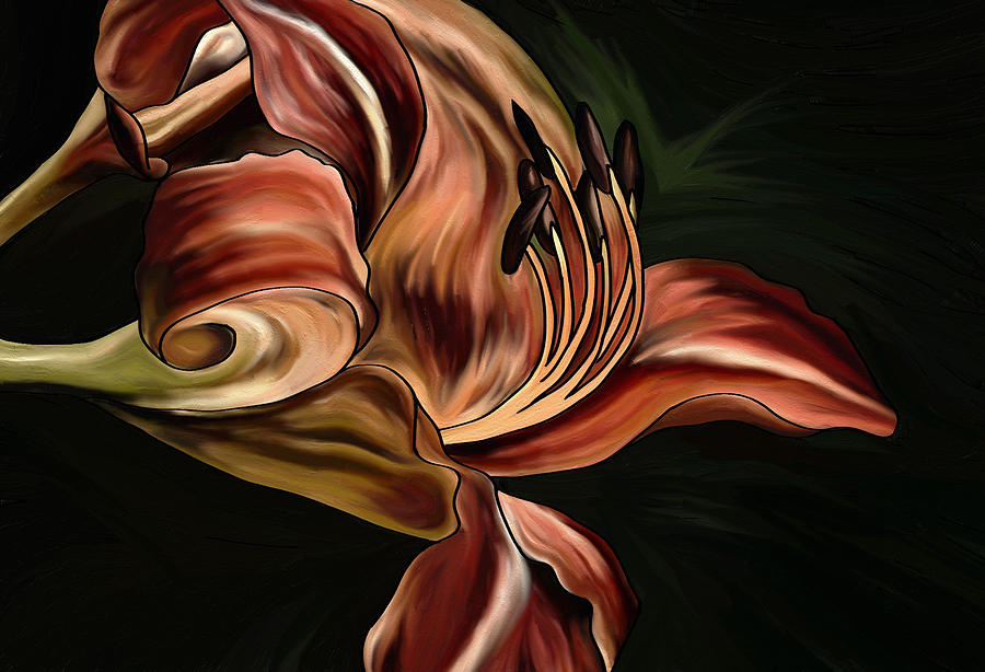 Flower #2 Painting by Prince Andre Faubert