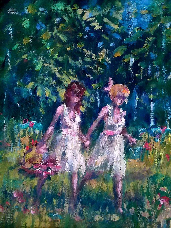 Flower Picking #2 Painting by Philip Corley