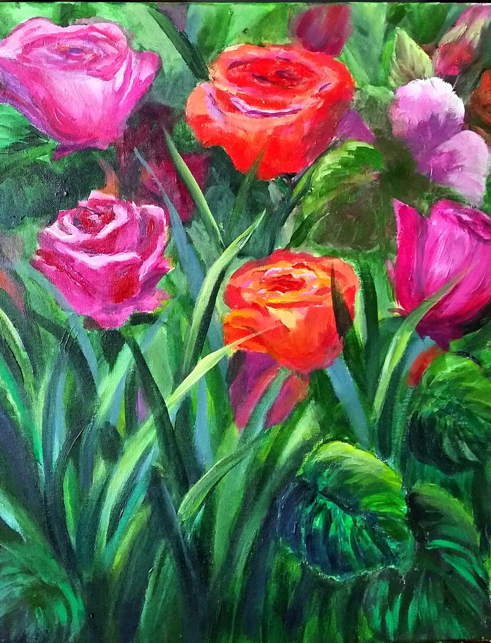 Flower Power #2 Painting by Rosie Sherman