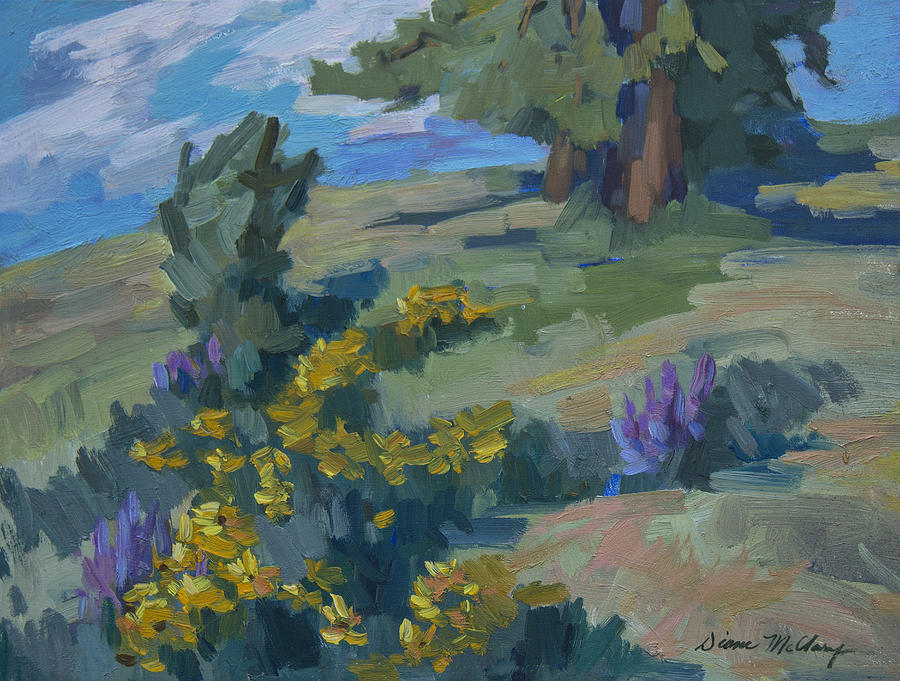 Flowering Meadow #2 Painting by Diane McClary