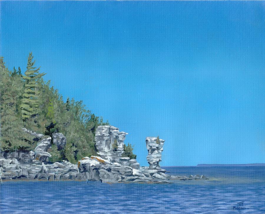 Landscape Painting - Flowerpot Island #2 by Michael Marcotte