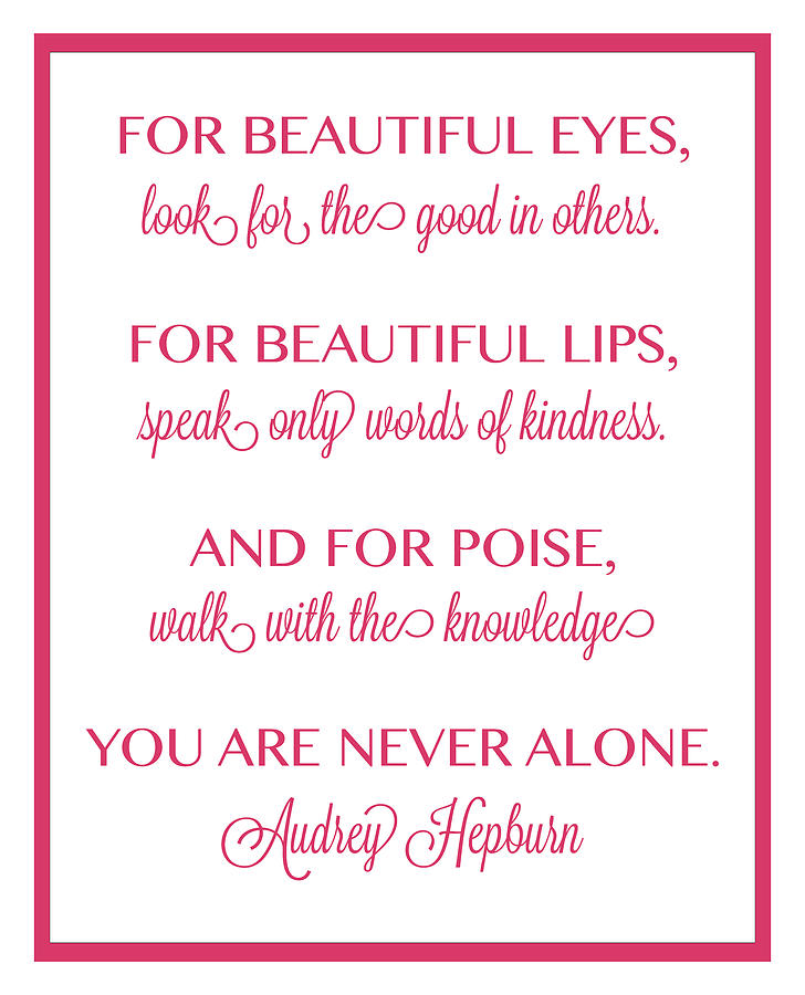 Audrey Hepburn Digital Art - For Beautiful Eyes #2 by Jaime Friedman