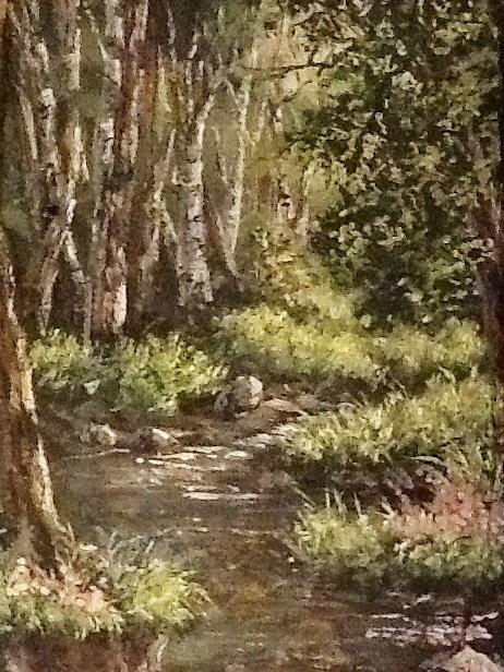 Forest stream #2 Painting by Megan Walsh