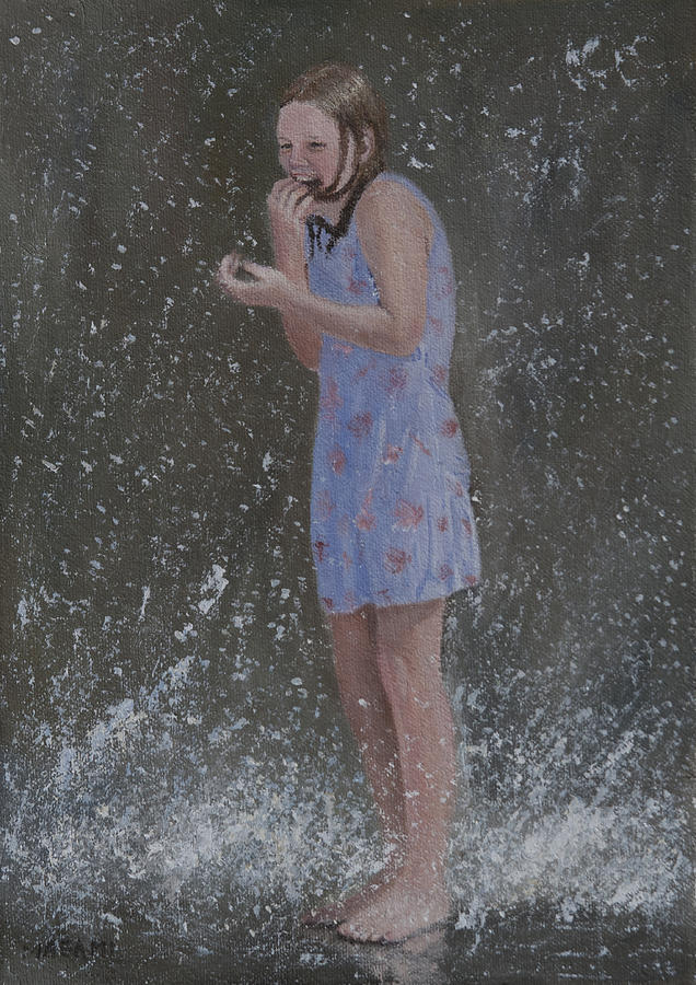 Fountain Girl #2 Painting by Masami Iida