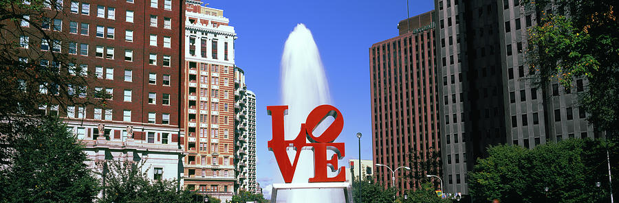 Fountain In A Park, Love Park #2 Photograph by Panoramic Images