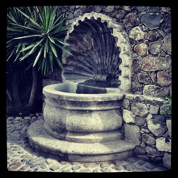 Architecture Photograph - #fountain #patio #colonial #2 by Joe Giampaoli