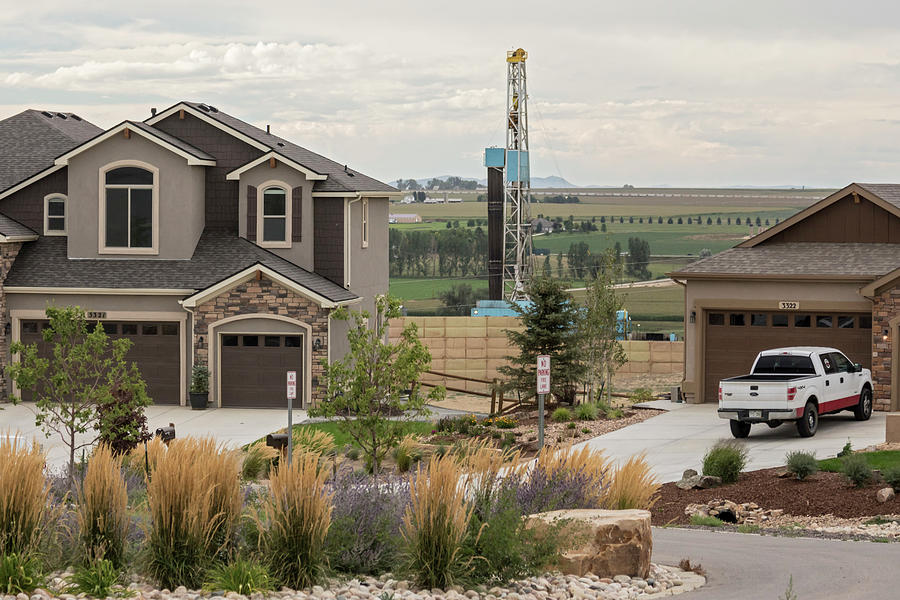 Fracking Site Near Homes #2 Photograph by Jim West/science Photo Library