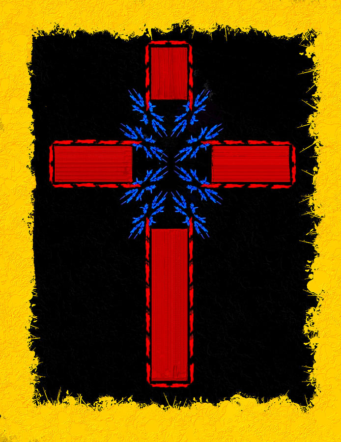 Fractal Cross #2 Painting by Bruce Nutting