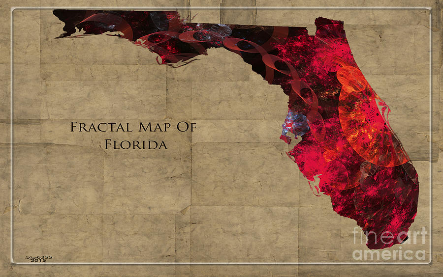 Fractal Map of Florida #2 Digital Art by Melissa Messick