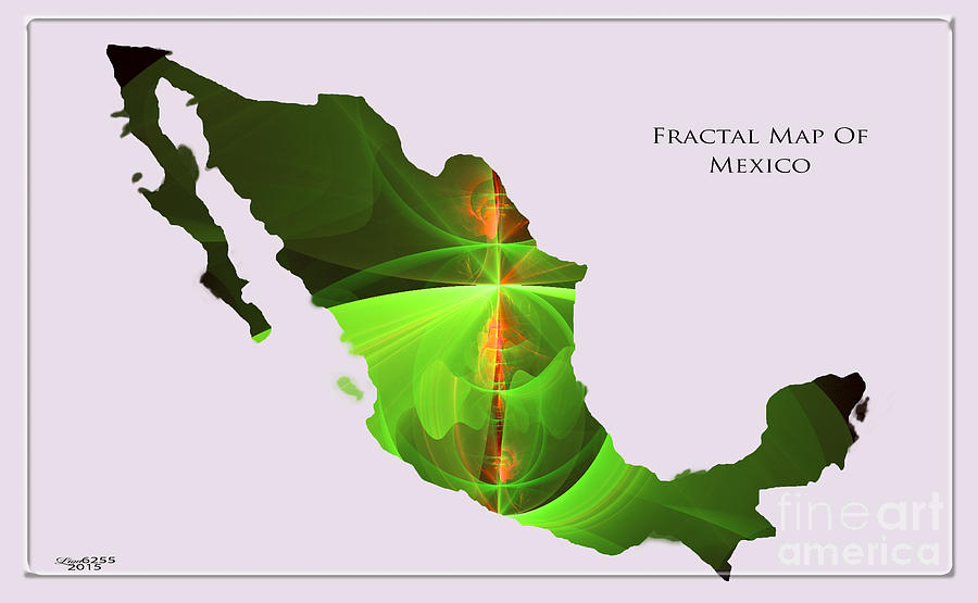 Fractal Map Of Mexico #2 Digital Art by Melissa Messick