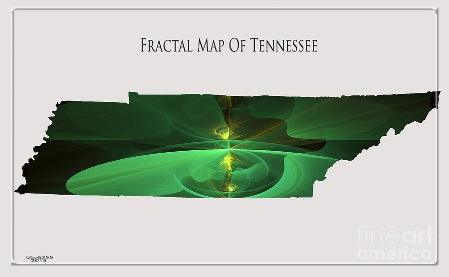 Fractal Map Of Tennessee #2 Digital Art by Melissa Messick