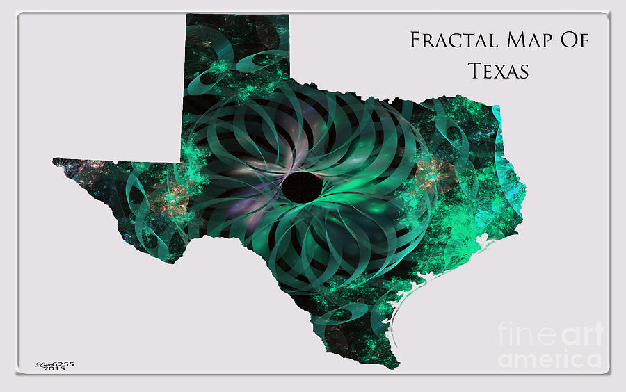 Fractal Map Of Texas #2 Digital Art by Melissa Messick