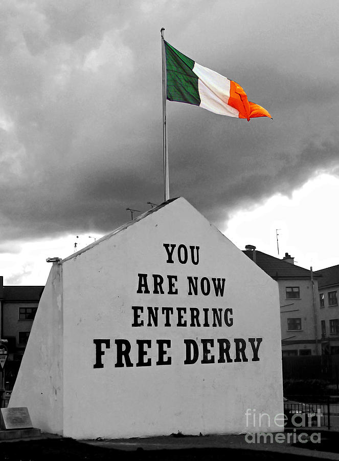 Flag Photograph - Free Derry Wall 1 by Nina Ficur Feenan