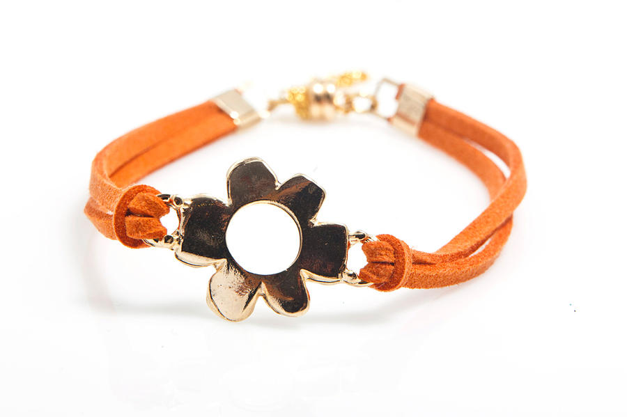 Christmas Jewelry - FREE SHIPPING Idit Stern Suede Flower Bracelet #2 by Idit Stern