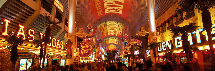 Las Vegas Photograph - Fremont Street Experience Las Vegas Nv #2 by Panoramic Images