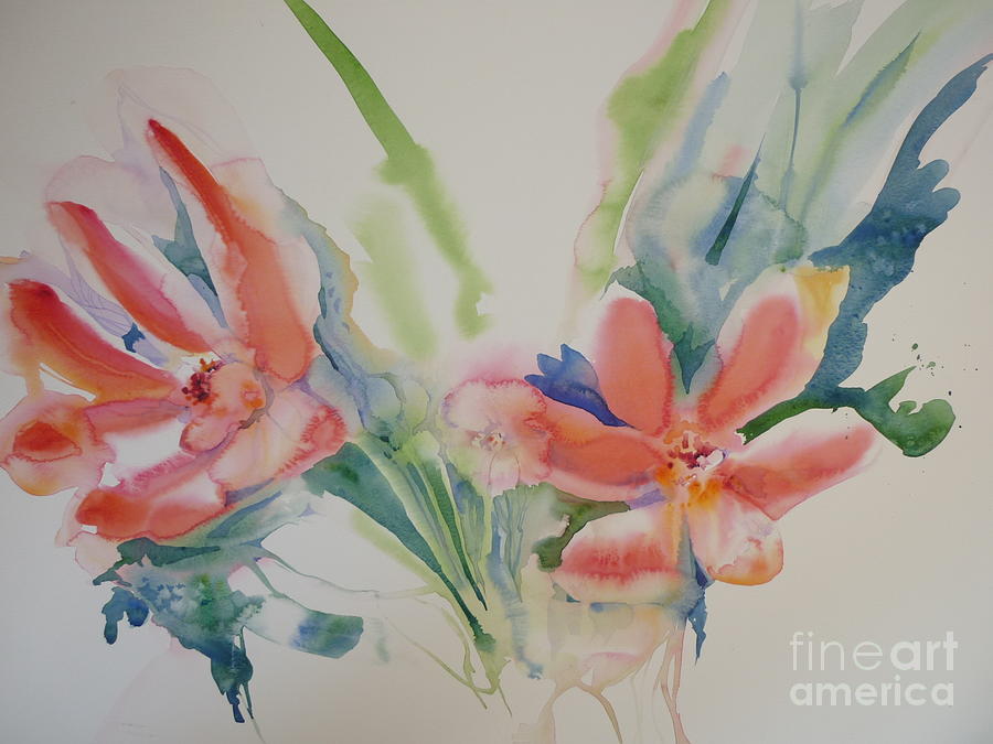 Fresh flowers #2 Painting by Donna Acheson-Juillet